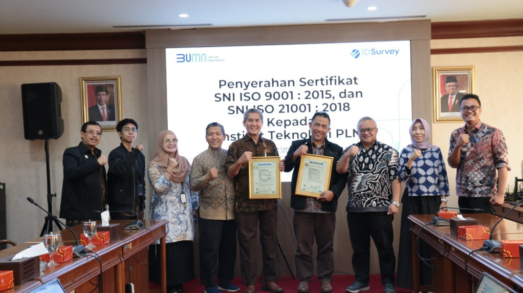 Raih Sertifikat ISO Sistem Manajemen Mutu dan Sistem Manajemen Organisasi Pendidikan, ITPLN Komit Jadi World Clas dan Applied University