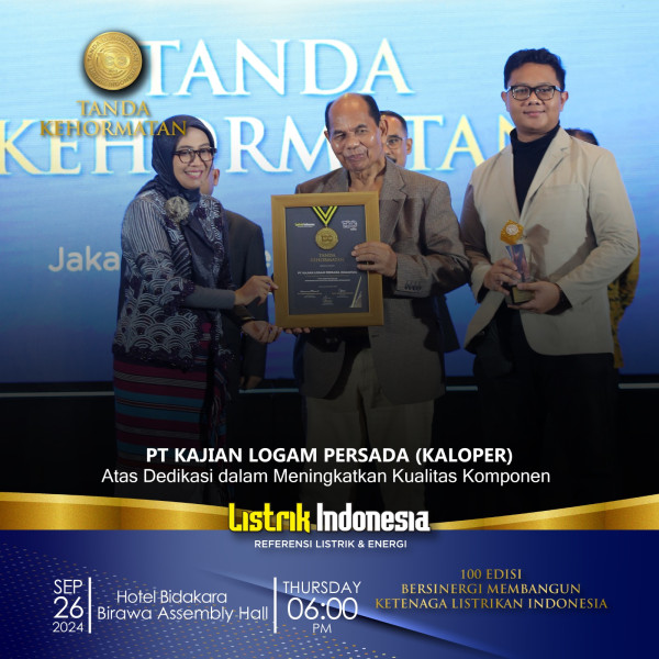 Sumbangsih Besar dalam Ketenagalistrikan, Kajian Logam Persada Raih Tanda Kehormatan